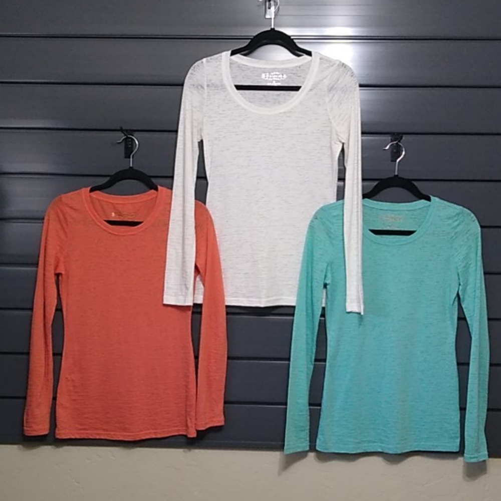 Burn out long sleeve shirt 3 pack
